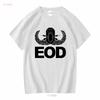 T Shirt J1828 Coat of Arms Eod Blasters Low Visibility Army long or short sleeves vintage Washed Unisex designer clothes homme