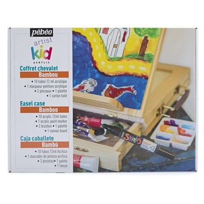 Pebeo - I Create with a Brush from 5 Years Old - Artiskid Easel Set 10t12 Ml