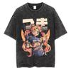 MINISO Maglietta Lavata Stampata Anime Sailor Moon Estate Nuova Cotone Uomo e Donna Larga Casual Retro Trendy Manica Corta Top