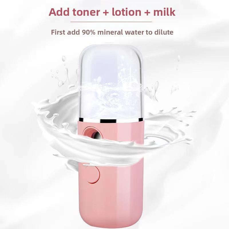 Portable Nano Mist Facial Spray Device With Cold Spray For Skin Hydration And Beauty