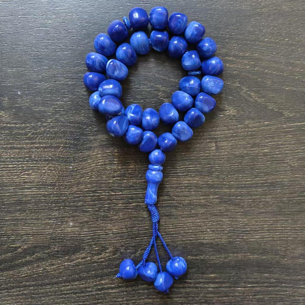 Islamische Gebetsperlen: 33-Perlen Tasbih Rosenkranz aus Saudi-Arabien