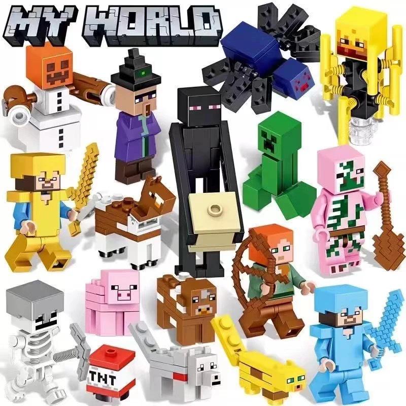 Minecraft-Themed Cave Village Construction Set for Kids - Educational Puzzle with Building Blocks