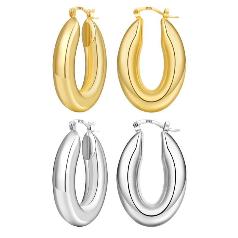 Stylish Hollow Oval Earrings Dangle Earrings Comfortable Ear Jewelry Copper Texture Suitable for Daily and Party Wear