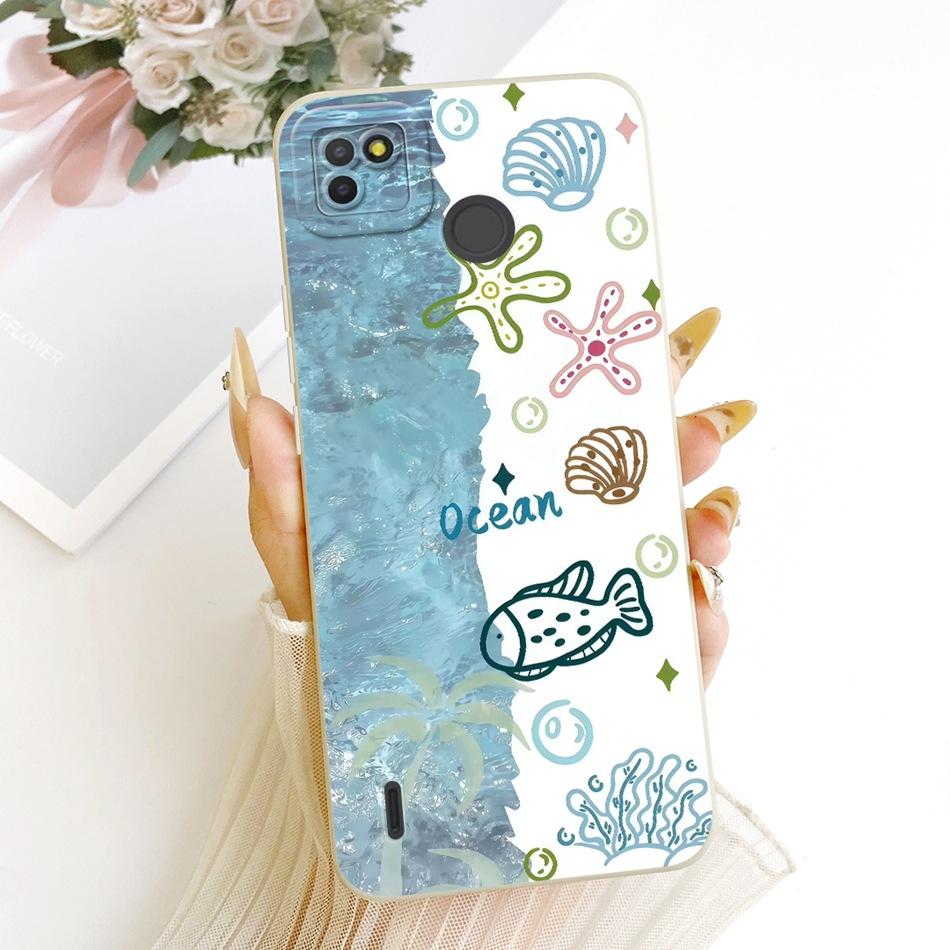 For Tecno Pop 4 LTE / Pop 4 Air Cute Cat Flower Cartoon Phone Case For Tecno Pop4 Lte 4Air Shockproof Soft Silicone Bumpers