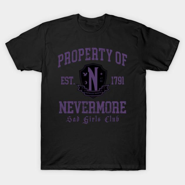 Men Black Print T-shirt Nevermore Academy (Sad Girls Club) No-Cut Transfer Paper Print Cotton Tshirt 3XL чёрный