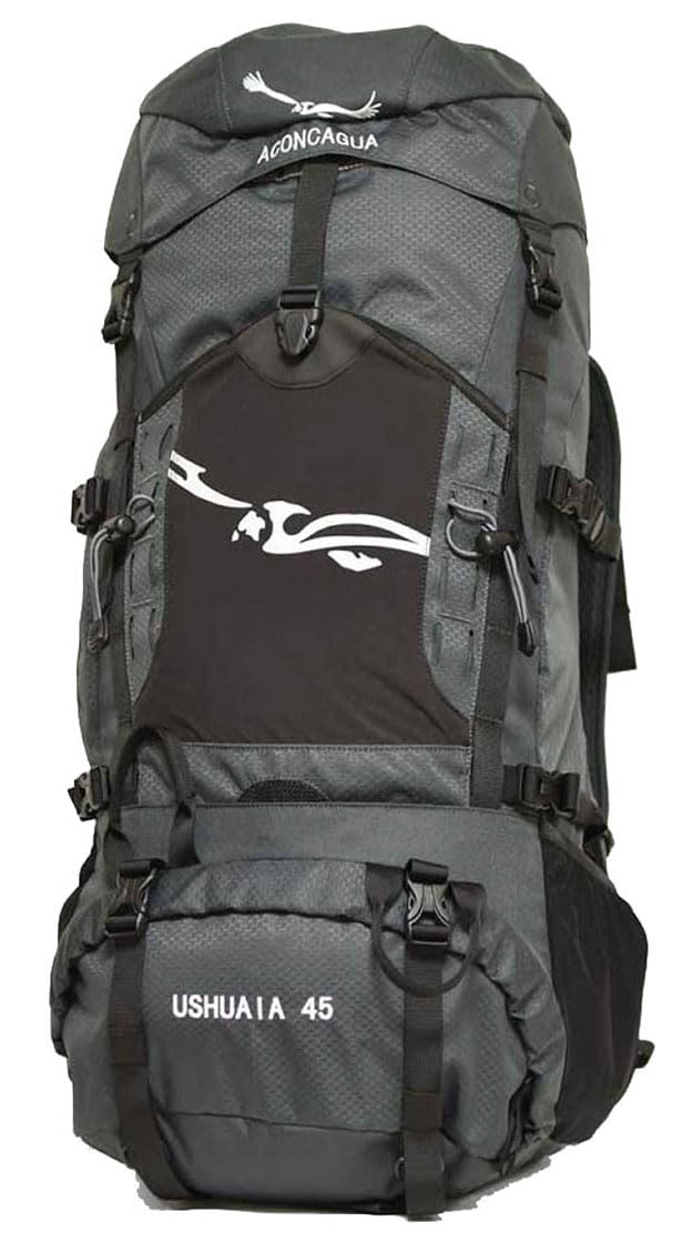 

[Aconcagua] Aconcagua Ushuaia 45L Mountaineering Backpack with Large Net Pocket, Ideal for Trekking and Hiking, Unisex, Mt. Fuji Climbing,