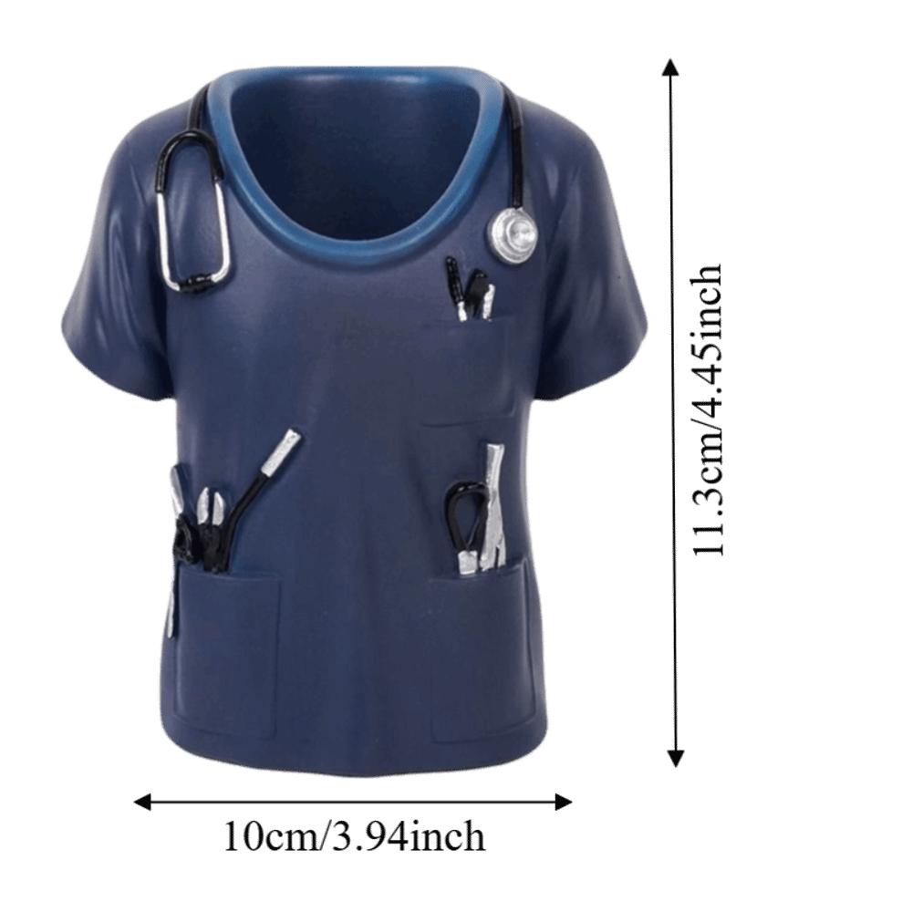 Creative Doctor's Coat-Shaped Pen Holder Practical Desktop Stationery Organizer Theme Desktop Organizer