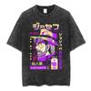 Jolyne Cujoh Stone Ocean Vintage Washed T Shirt Anime Jojo Bizarre Adventure T-shirts Casual Cotton Short Sleeve T Shirts Unisex