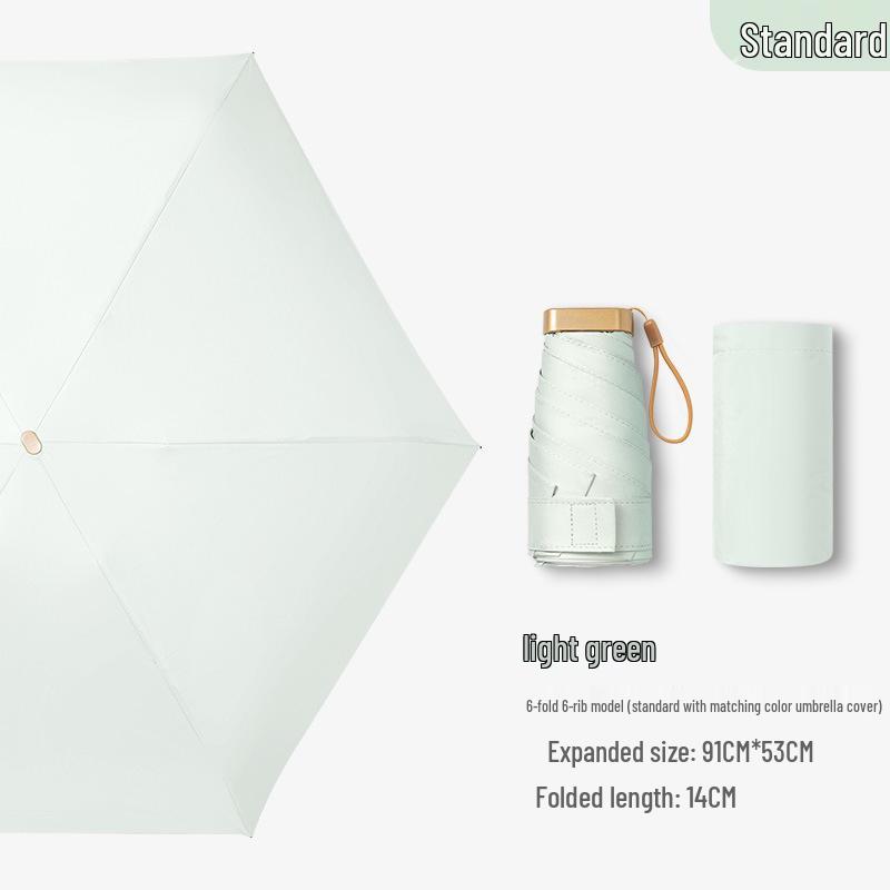 Zhi Retro Cherry Six-Fold Dual-Use Sunscreen Umbrella