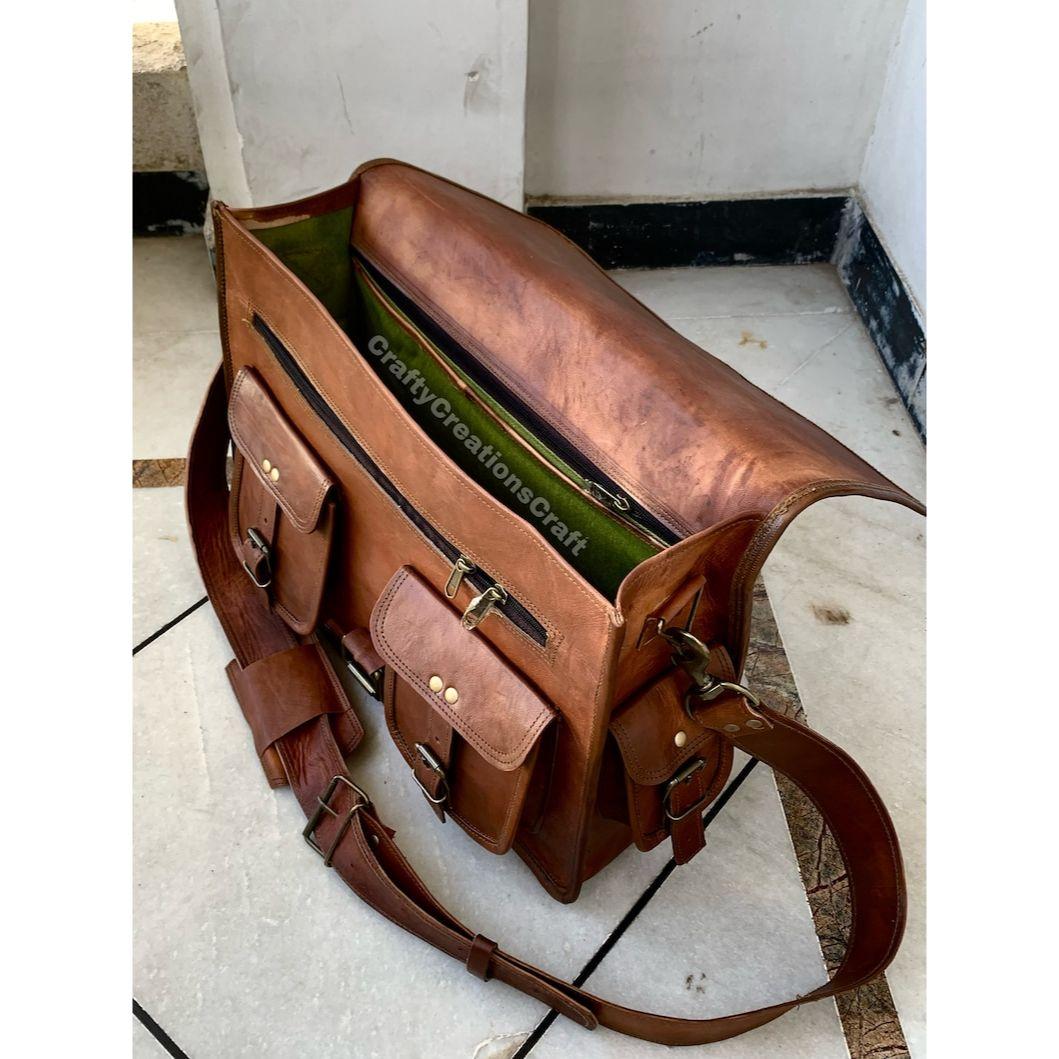 Кожаная сумка через плечо — фото 7