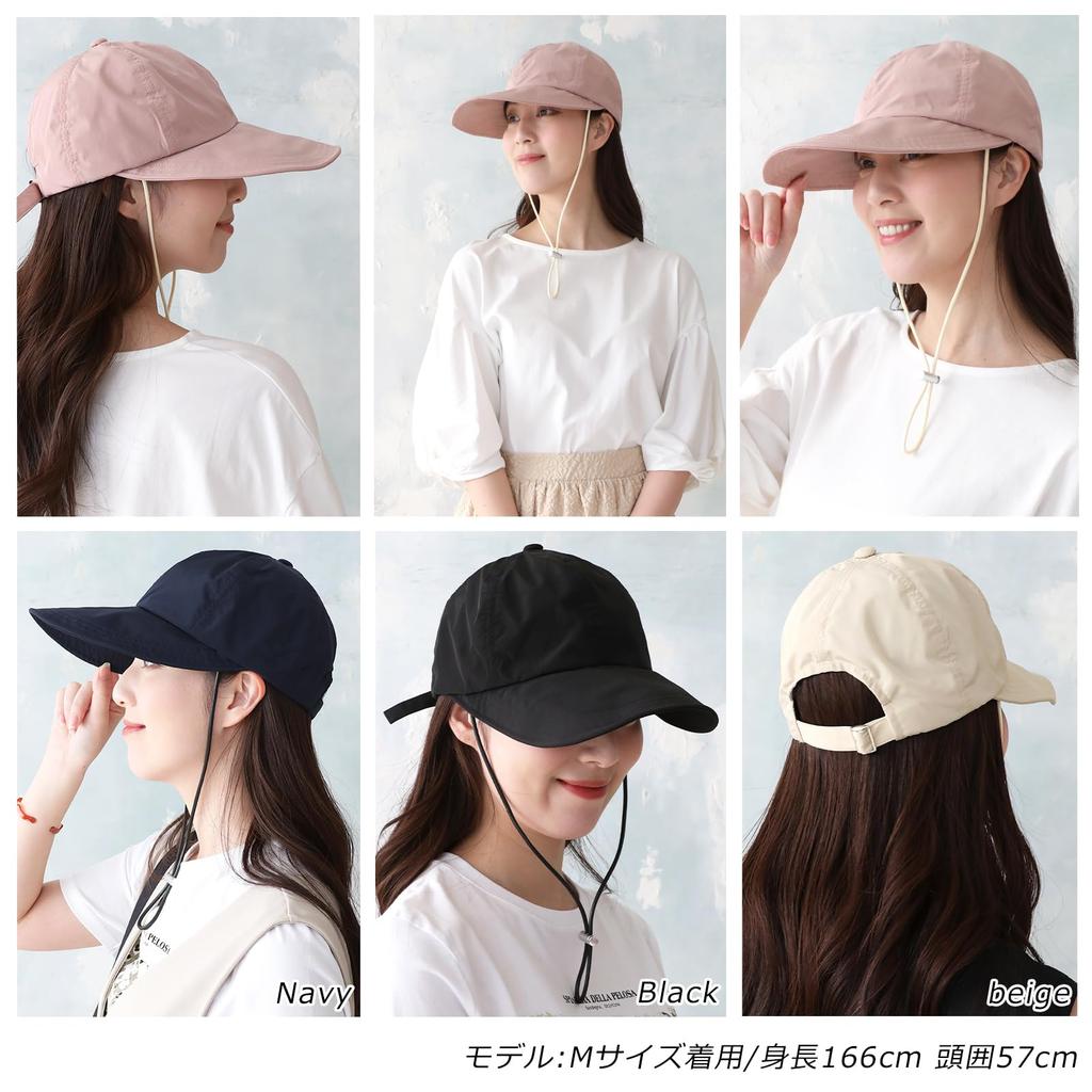 Cap UV Protection Water Repellent Comes with a Chin Strap Soft Hat Lavender Pink [DreamHats] UPF50+ (Repels Water) (Light Material) (Foldable)