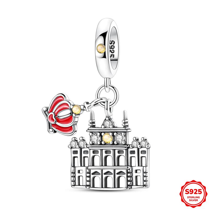 925 Silver Moments Keychain Charm Fit Original Silver Beade Ladies Gift