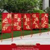Outdoor Wedding Ceremony Arch & Welcome Sign Decor with Carpet & Column Arrangement