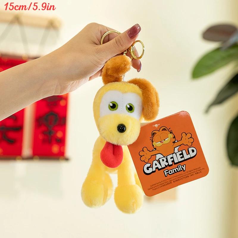 GARFIELD Peluche Famiglia Portachiavi Carino Anime Gatto Garfield Odie Animali di Peluche Divertenti Bambola Peluche Ciondoli Regali Bambino