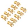 10pcs Brass SMA Female Base Socket Jack PCB Mount 50 Ohm RF Connectors