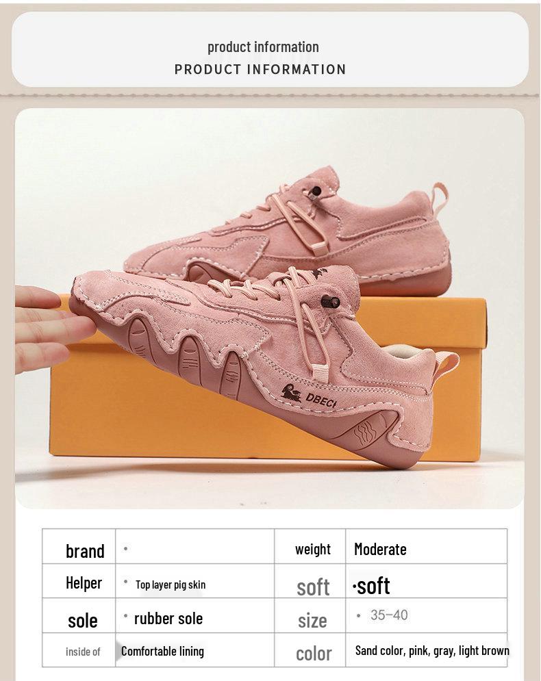 Genuine Leather Large Size Men's & Women's Outdoor Summer Sports Casual Shoes