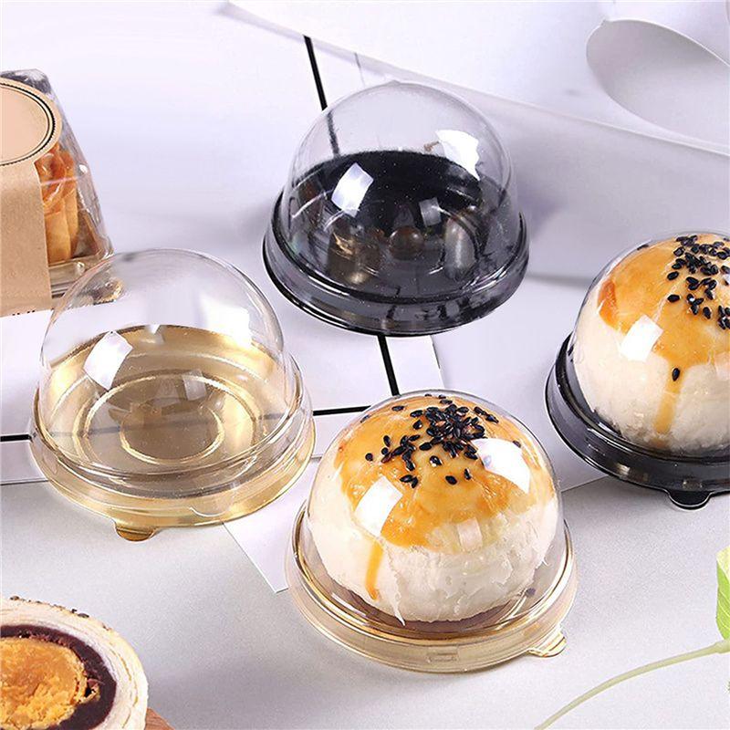 A84E-150 Pack Mini Cupcake Containers Clear Plastic Cake Box With Dome Lids For Muffin Mooncake Dessert Cheese Pastry