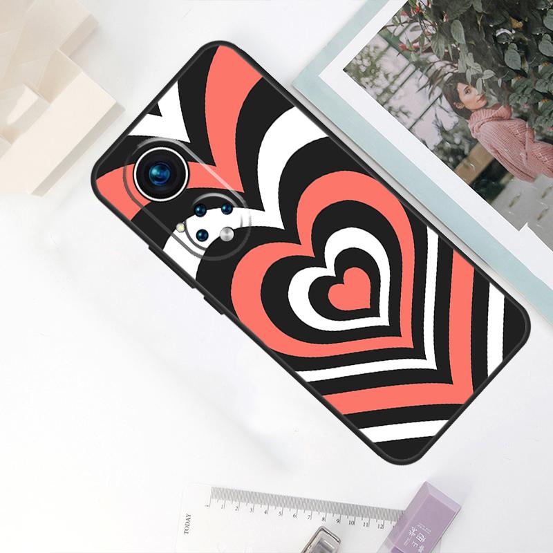 Latte Love Tunnel Brown Heart For Honor Magic 7 Lite 5 6 8 Pro Case For Honor 200 400 90 70 50 Win RT X8c X8b X9b X9c X9d