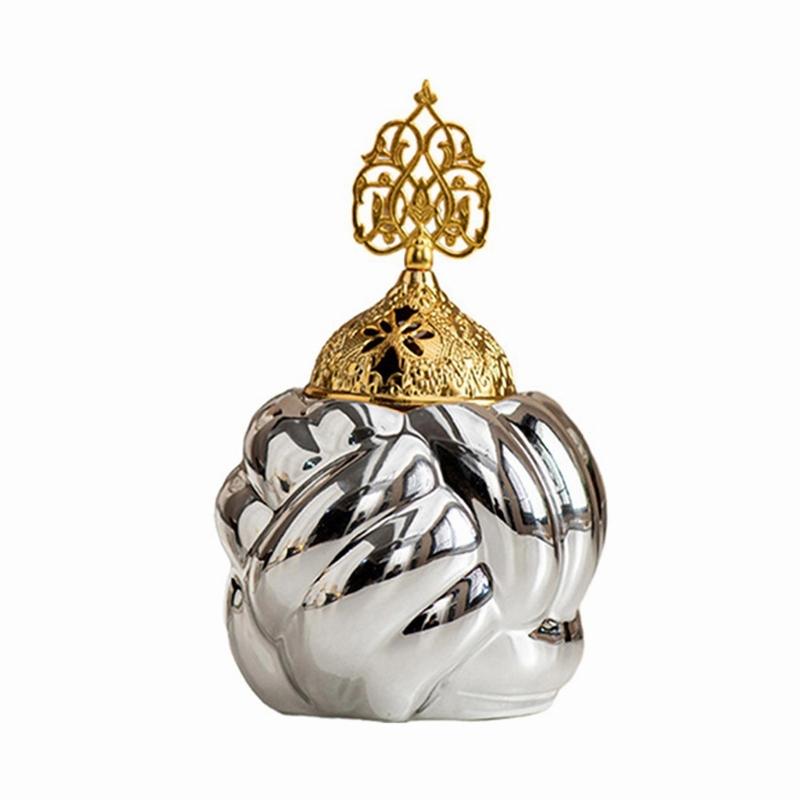 Arabic Ceramic Incenses Burners with Lid Set for Meditations and Home Fragrances Diffuser Eid Ramadans Bakhoors Burners