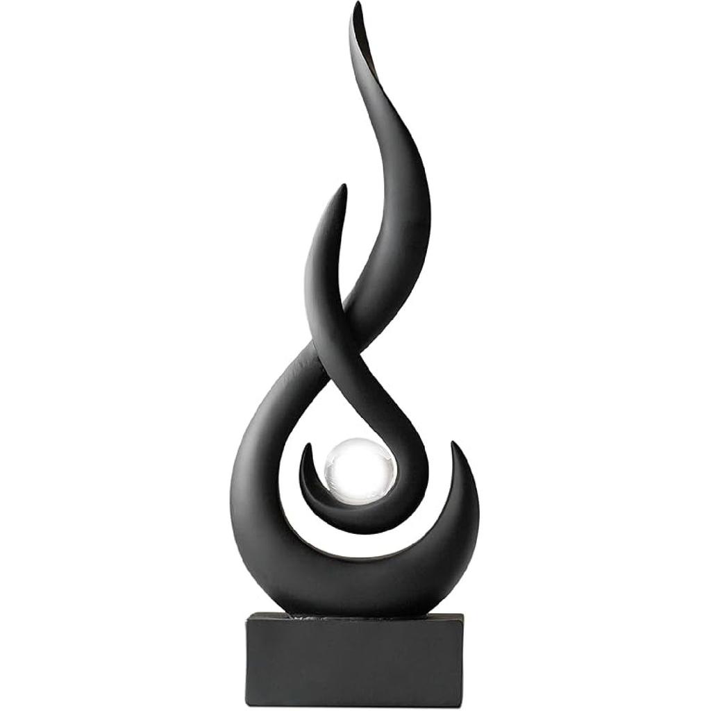 Modern Abstract Art Table Decoration,Resin Gold Statue Modern Ornaments for Living Room Great Gift Idea Home Decor 5 * 2.5 * 10.5 inch,Home