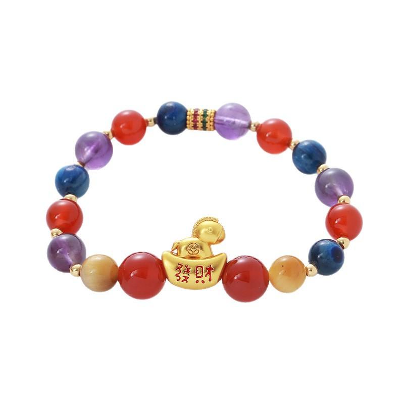 Crystal Bracelet, Natural Agate Bracelet. Fashion Women Daily Jewelry Lucky Gift