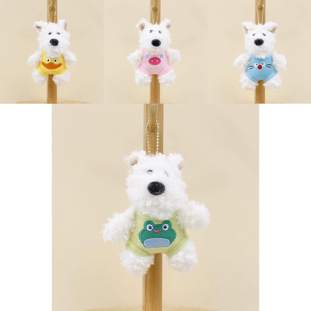 Westie Soft Plush Keychain Stuffed Dog Bag Charm Cute Accessory