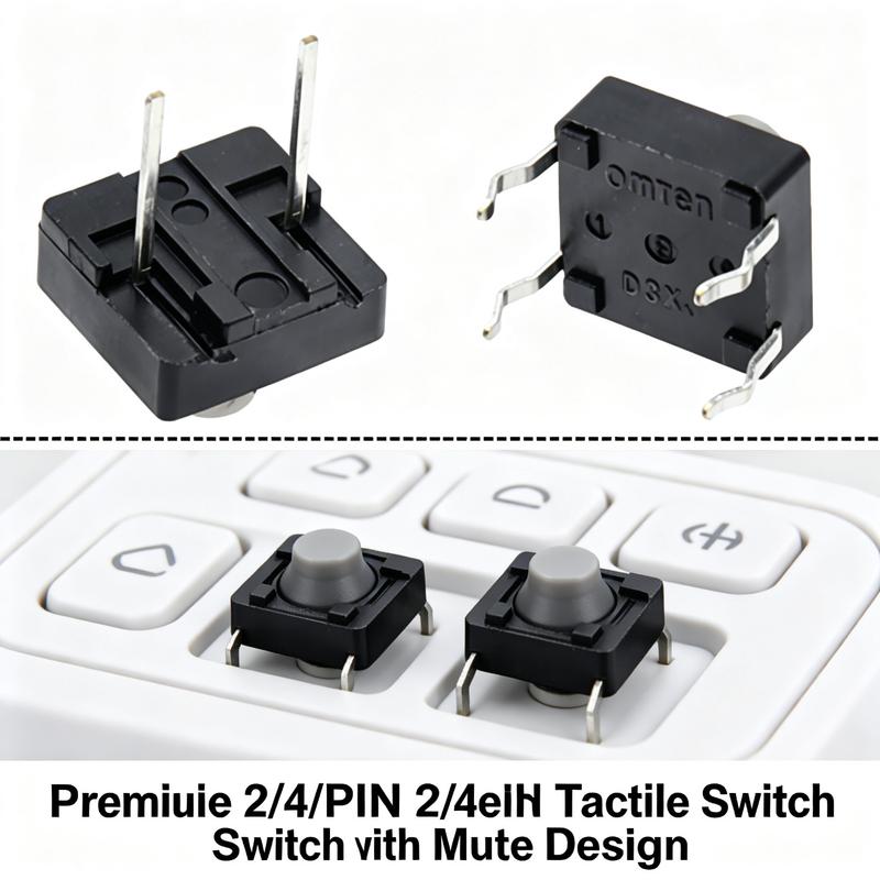 10-50PCS Silica Gel Tactile Tact Push Button Switch 2Pin 4Pin Panel PCB 8x8mm for Electronic Products Household Appliances