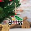 Sled/Plaid Car Christmas Wooden Car Pendant Hanging Christmas Decoration  Friends