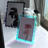 Bunter acrylfarbener Wellen-Magnet-Fotorahmen für den Tisch