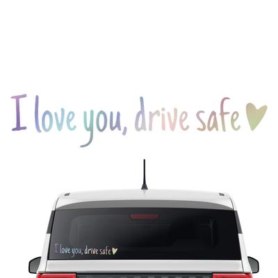 1pcs Car Mirror Stickers I Love You Drive Safe Heartfelt Safety Reminder for Women Drivers Stylish Car Accessory Perfect Gift