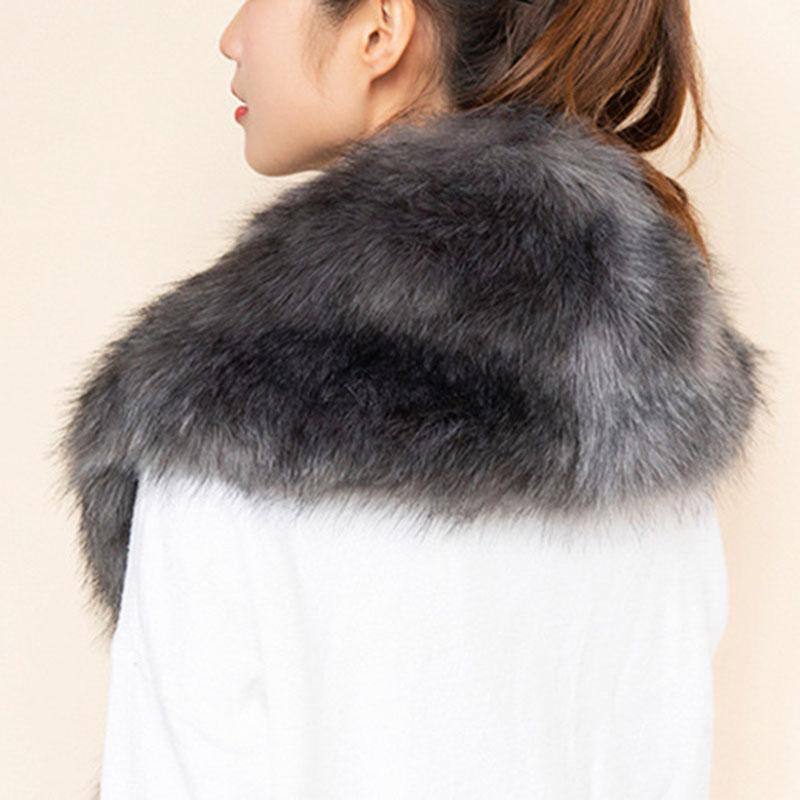 Luxe Sjaal Decor Vrouwelijke Nekkraag Wraps Faux Vossenbont Kraag Nepbont Sjaals