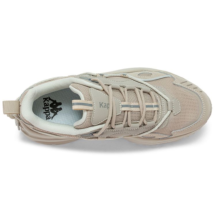 Kappa Fabric Synthetic Leather Classic Comfortable Shock Absorbing Non-Slip Wear-Resistant Low-Top Dad Shoes Unisex sneaker Silver-Gray K0CY5MC53-1116