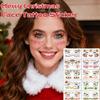 10Pcs Santa Claus Christmas Face Tattoo Sticker Elk Face Art Xmas Party Face Decals DIY Waterproof Face Makeup Patch