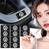 2/5/10Pcs Carbon Fiber Steering Wheel Car Logo Emblem 3D Stickers For Touran Golf-4 5 6 7 Passat Polo MK4 Bora Altea Alhambra Sharan