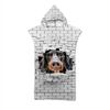 3D-Druck Kapuzen-Strandtuch Mikrofaser Tier Tiger Umzieh-Bademantel Surf-Poncho Handtuch zum Schwimmen Strand Weich Erwachsenen Bademantel