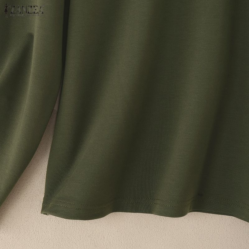 ZANZEA Women Turtleneck Casual Long Sleeve Bottoming Blouse