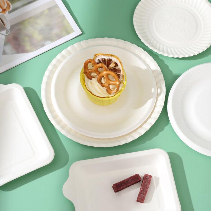 ZISIZ Thickened Disposable Paper Plates