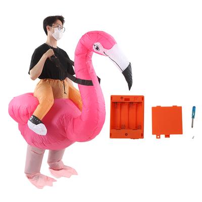Inflatable Flamingo Costume Waterproof Polyester Fabric Inflatable Costume for 150?190cm Adult