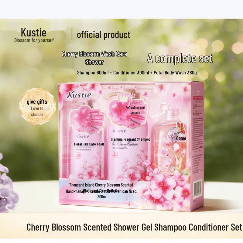 

Kustie Cherry Blossom Scented Bath & Hair Care Gift Set