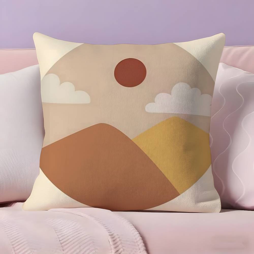 Classic Sunrise Cartoon Pillow Case  Ultra Soft Skin Friendly Fabric Cloud Like Comfort & Concealed Zipper