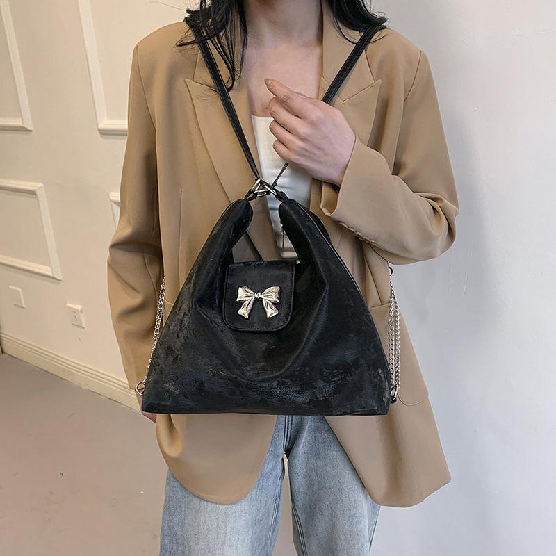 Korean Style Fashion Large Capacity Casual Commuting Backpack for Women New Spring and Summer Niche Simple Single-shoulder Cross-slide Bag