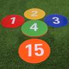 Numbered Spots Marker Flat Floor Spots Markers for Field and Courts Marking Fitness Agility Training Sport Game Exercise