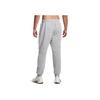Under Armour Essential Swacket Pant Solid Color Drawstring Cuffed Knit Sports Pants Men Pants Gray 1382287-011