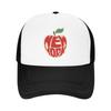 Big Apple New York Graphic Trucker Hat Adjustable Breathable Polyester Mesh Snapback Cap for Unisex Casual