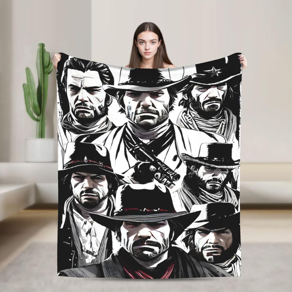 Portachiavi Pistola Arthur Morgan Gioco RDR2 Red Dead Redemptioned Coperta Peluche Bambini Adulti Coperta Plaid in Flanella Per Arredamento Casa