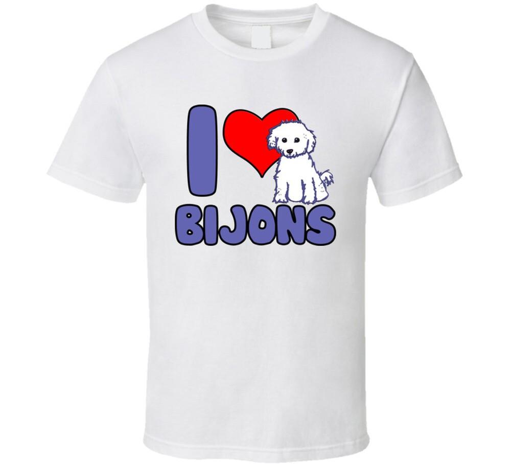I Love my Bijon Frise Dog T Shirt L