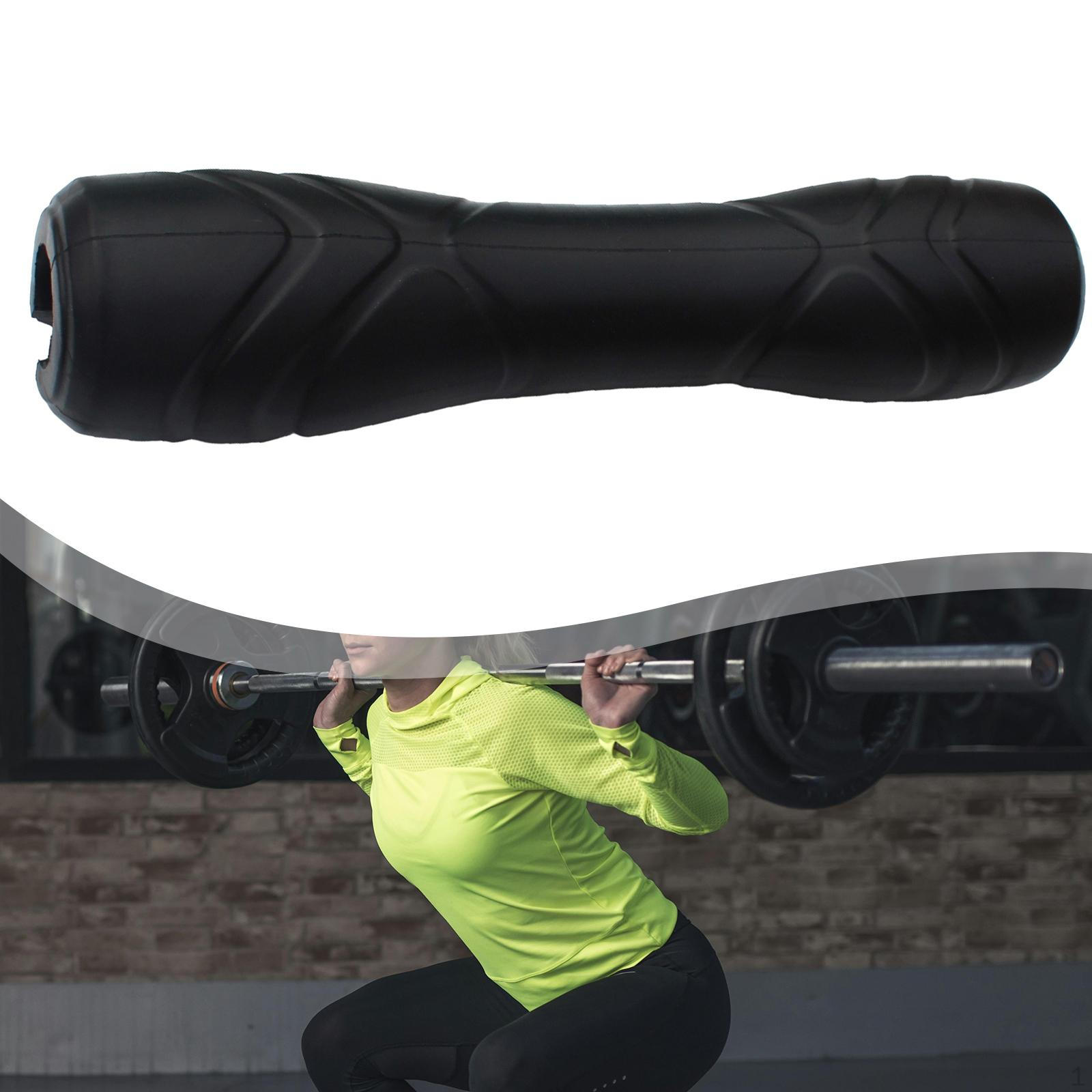 Подушечка для штанги, Нескользящая, Эргономичная и Портативная, Идеально для Подъемов Бедер, Приседаний, Силовых тренировок чёрный