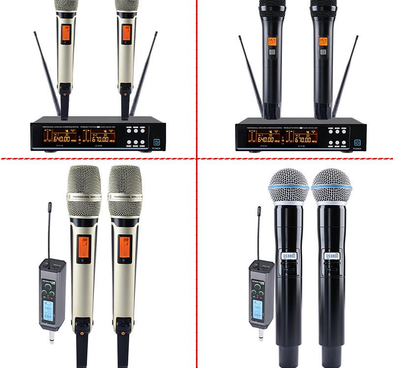 Dual Wireless Microphone Set for Meetings, KTV, and Home Singing