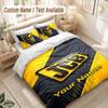 Custom Name Bedding Set 3 PiecesJCB Print Duvet Cover + 2 Pillowcases Soft Bed Decor