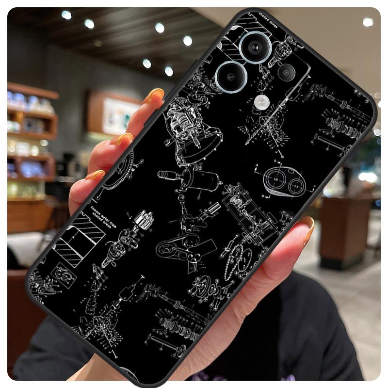 Automobile Spare Parts Car Engine Case For Xiaomi Redmi Note 13 12 9 10 11 14 15 Pro Plus Cover For Redmi 14C 10C 12C 13C 15 C